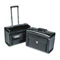 Fivegears Rolling Computer/Catalog Case Leather 19 x 9 x 15-1/2 Black FI40513